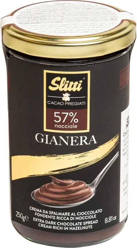 Lieskovcová 57 % čokoládová nátierka Gianera, 250 g