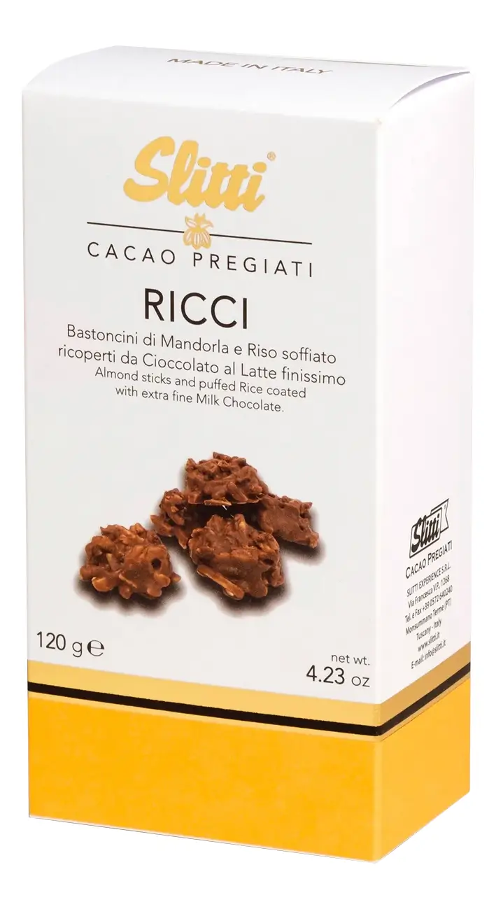 Madľové prúžky s burizónmi v mliečnej čokoláde - Ricci, 120 g